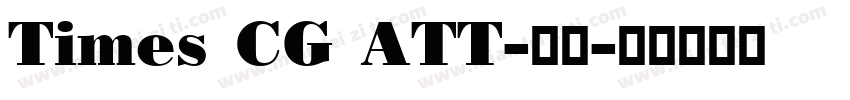 Times CG ATT-普通字体转换